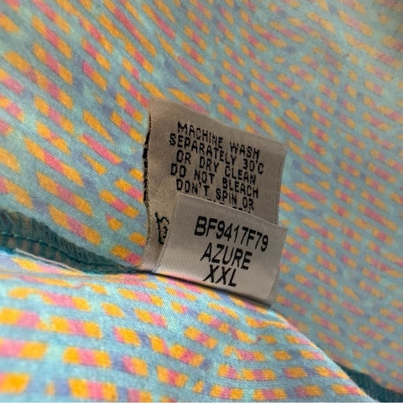 Bugatchi 8-Way Stretch Polo Shirt Blue Azure Short Sleeve Mens Size XXL or 2X - Picture 2 of 8